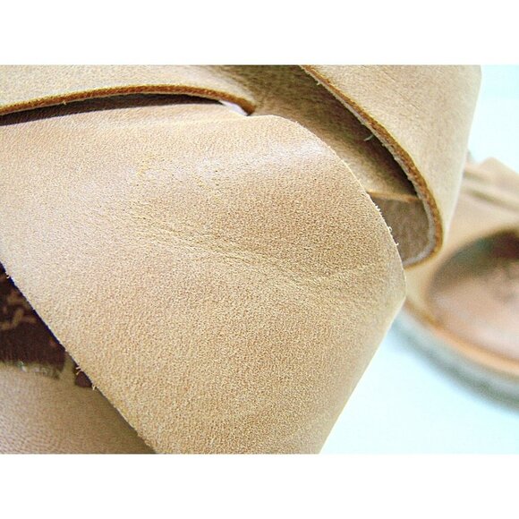 Sorel Womens Tan Ella Weave Leather Classic Open Toe Slip On Slide Sandal Size 7 - Picture 9 of 11